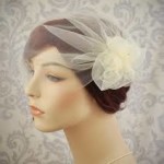 flower style vintage wedding veil 2014