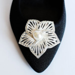 new Bridal Shoe Clips Pearl Crystal Rhinestone