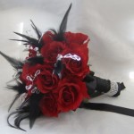 new Red Rose and Black Gerbera Hand-Tied Bouquet 2014