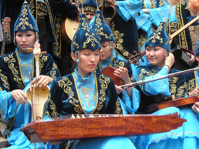 wedding wear kazakhstan traditional dress 2014
