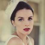 women cream birdcage veil 2014