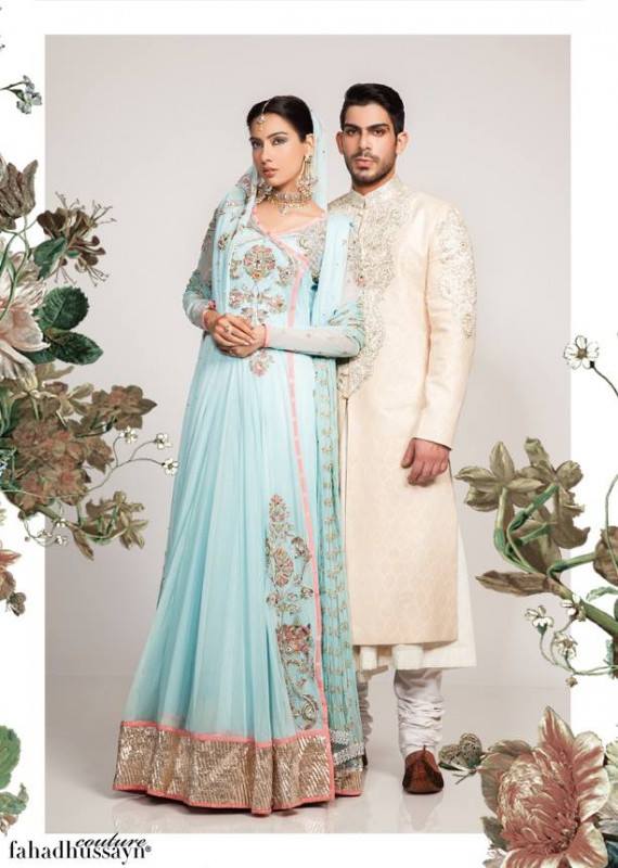 1 Bridals and Grooms Designer Dresses Collection 2014 by Fahad Hussayn