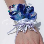 Modern Bridal Corsage With Blue Theme Modern Bridal Corsage With Blue Theme