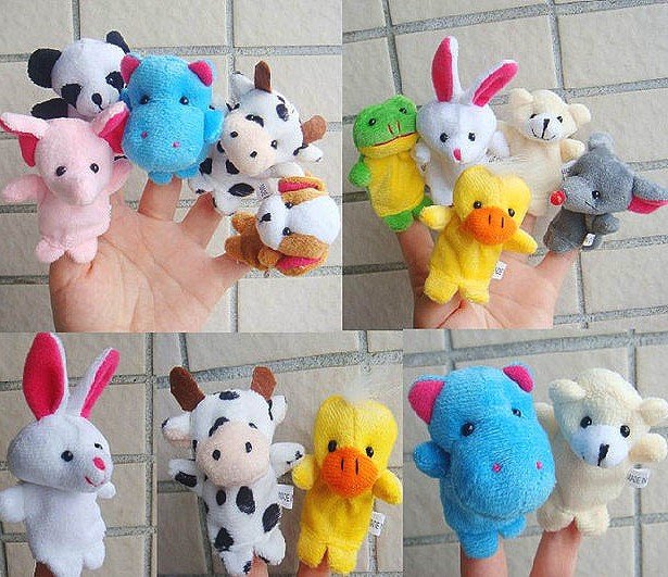 2 Baby Plush Toy Finger Puppets