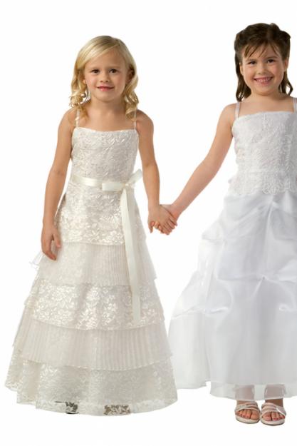 2 lovely lace flower girl dress 2014