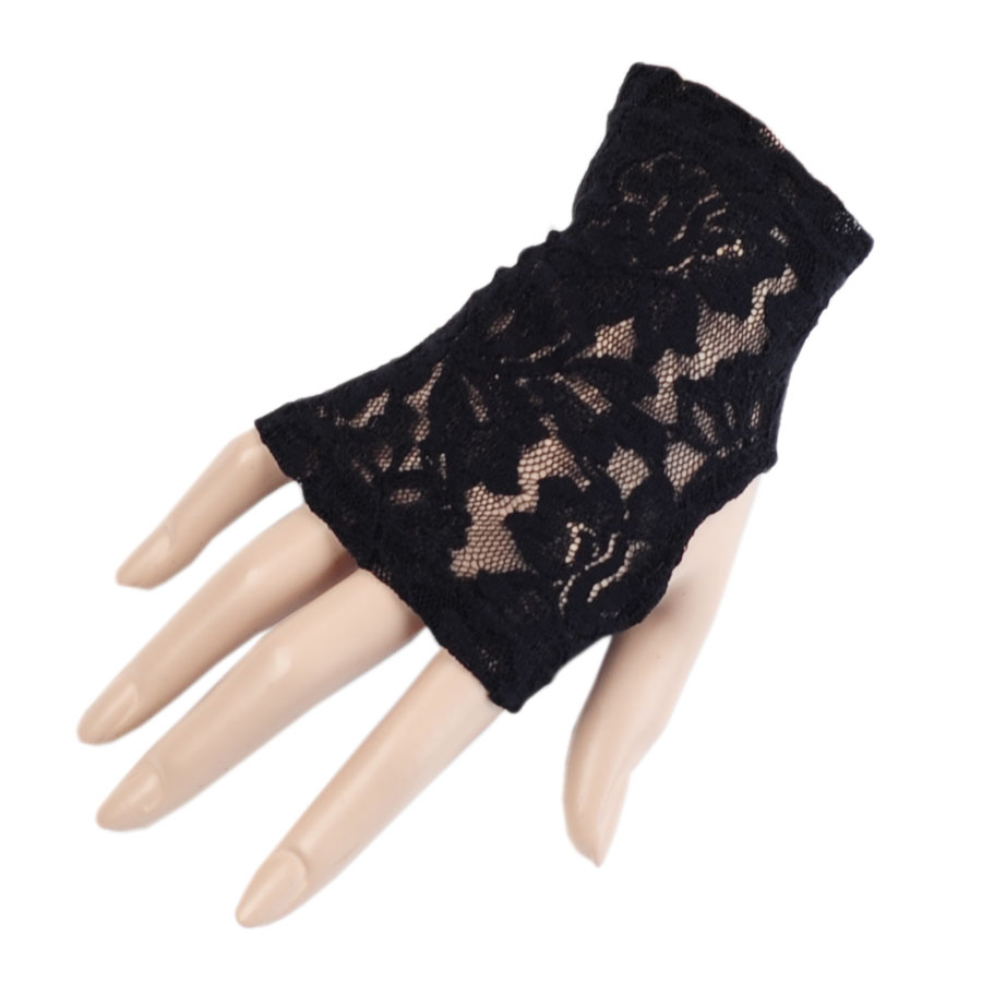 2 nice Black Crochet Lace Gloves 2014 collection