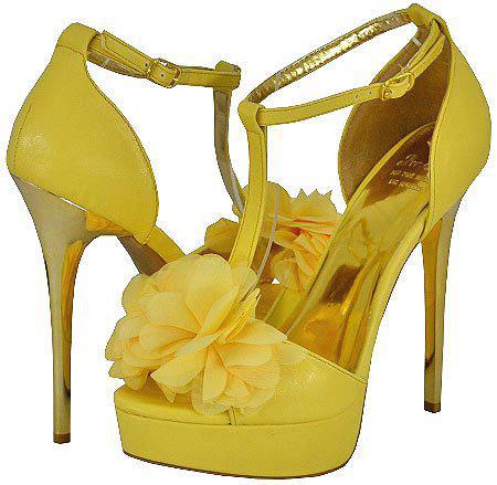 2 yellow bridal shoes heel for bridal 2014 collection