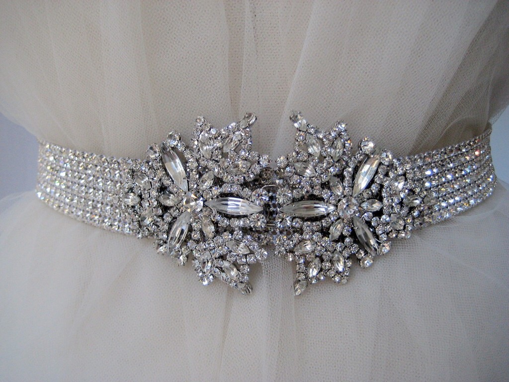 3 Crystal vintage bridal sash 2014 for women