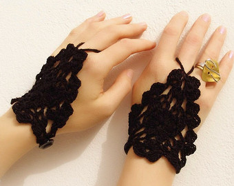 4 amazing Black Crochet Lace Gloves 2014 ideas