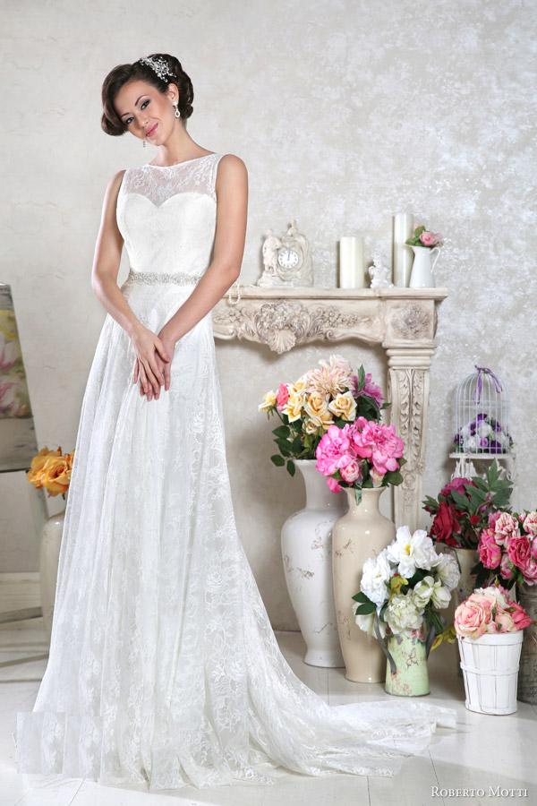 4 long women wear Roberto Motti 2014 Wedding Dress