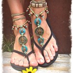 new Crochet Tan Barefoot Sandals 2014 collction