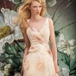 peach color Alena Goretskaya 2014 Weddding Dress for women