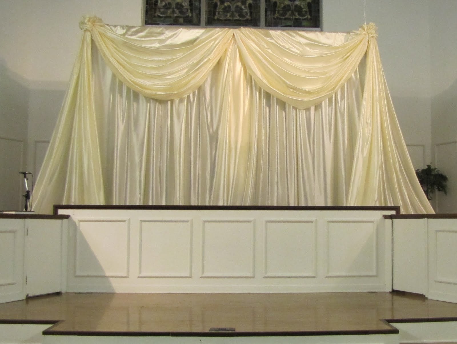 1 Ivory Wedding Backdrop empty stage