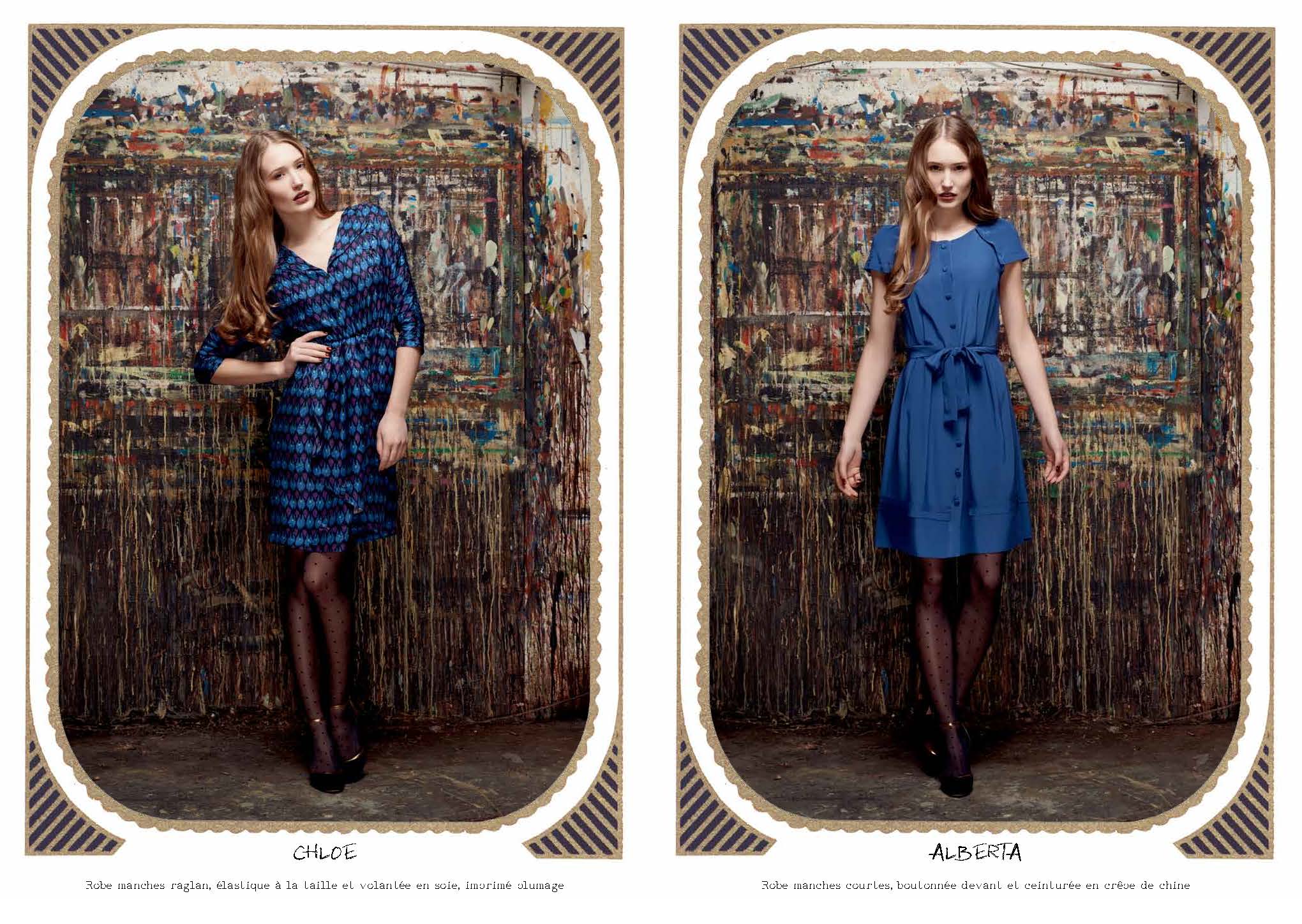 1 blue color Retro Clothing in Van Bery Fall-Winter 2014 dress