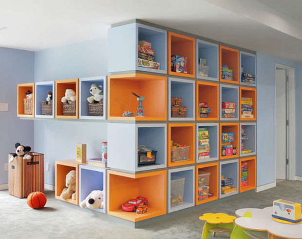 2 ideas of playroom storage solutions 2014