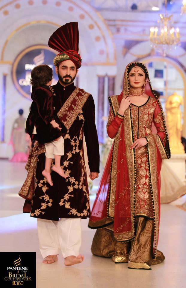 4 beautiful wedding wear dress by Fahad Hussayn 2014