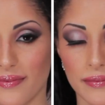 Pink And Purple Smokey Eye Makeup For Evening