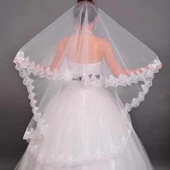 amazing women ivory wedding veil 2014