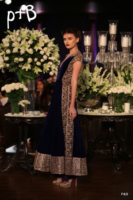 black and golden color by Manish malhotra 2014