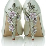 floral women white color Luxury Bridal Shoes 2014