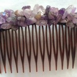 purple color wire wrapped comb