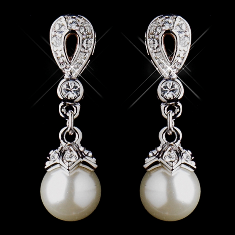 bridal wear Ivory pearl Earrings collection