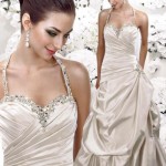 grey color new wedding dress for women