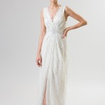 new bridal wear v neck wedding dress