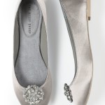 new nice silver color wedding flats shoes 2014