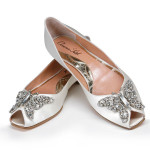 new white color women wedding flats shoes