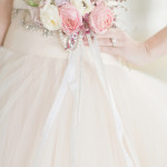 pink and white color Flower Bridal Belt