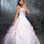 pink and white wedding dress collection