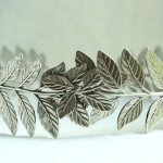 silver color leaf headpiece collection