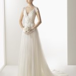 v neck wedding dress for wedding wear