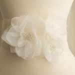 white color Flower Bridal Belt 2014