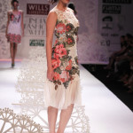 white printed dress Paras and Shalini collection 2014 in Wills Lifestyle for women (1)