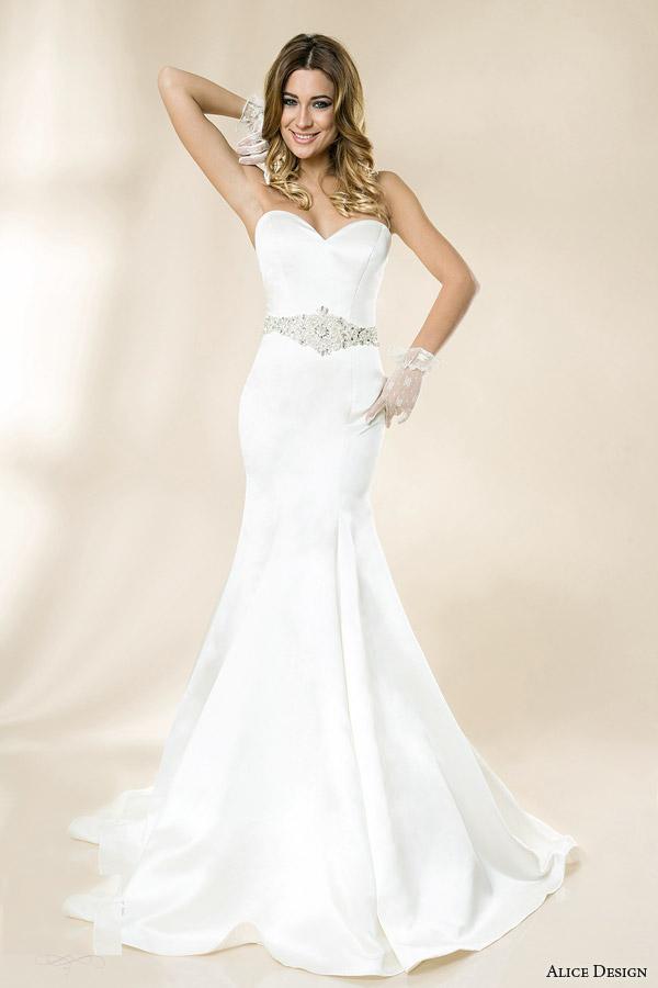 3 sholder less Alice Design bridal dress