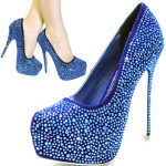 blue color wedding wear shoes collection