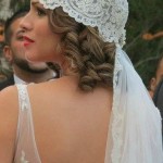 cap style wedding veil for bridal wear