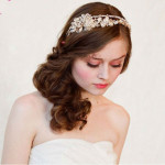 floral pearl and rhinestone bridal princess