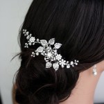 floral style bridal hair comb