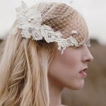 floraol style blusher veil in white color