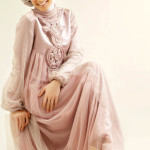 lighte color muslim bridal dress