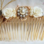 new floral style comb for bridal