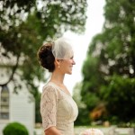 small blusher veil for bridal wear