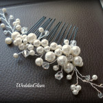 wedding color swarovski pearl latest headpiece