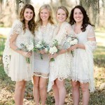 white color Bridesmaids Vintage Dress 2014