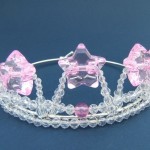 Silver Tiaras pink and white color