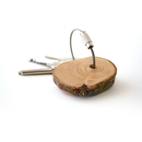 beautiful wooden keychain