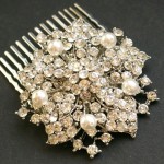 collection of rhinestone hair comb